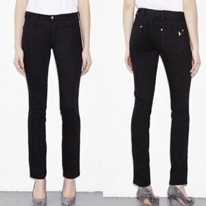 NEW Anthropologie M.i.H Oslo Slim Fit Black Long Jeans Size 24